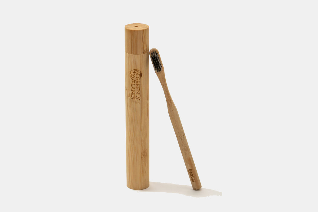 Bamboo Toothbrush Travel Case