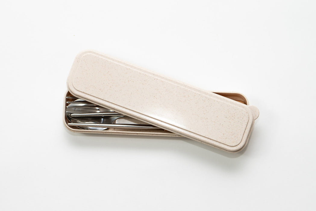 Reusable Steel and Bamboo Cutlery Set