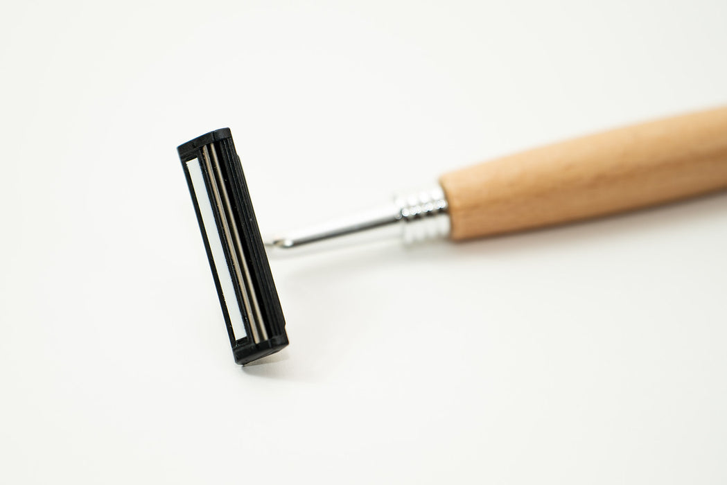 Bamboo Safety Razor with Cartridge