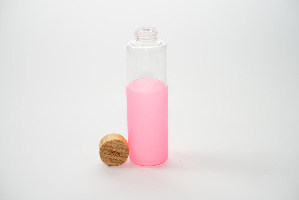 Glass Water Bottle With Bamboo Lid