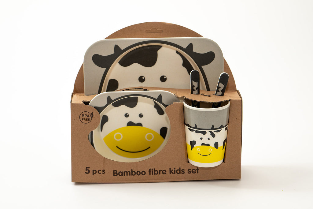 ★JUBILEE BAMBOO FIBER PLATE 14PCS SET Kids Bamboo Fiber Plate Set — GreenlyPlanet LLC